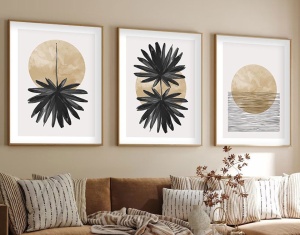 Festmény, 3 darabos, Huhu210, sokszínű, 50x70 cm