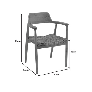 Fotel, Armchair Boho, Pako World, natúr, 57x54x79 cm - Img 8