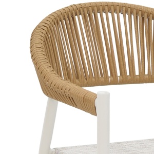 Fotel, Elation, Pako World, fehér, rattan, 56x52x76 cm - Img 6