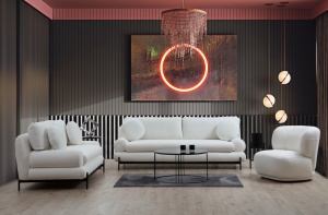Fotel, Livorno, fehér, 85x78x80 cm