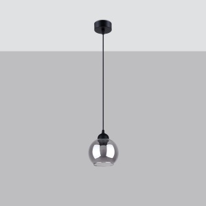 Függőlámpa, Alino, fekete, 15x15x130 cm - Img 2
