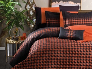 Komplett szett, Dazzle, 100% pamut, narancs-fekete, 8 részes