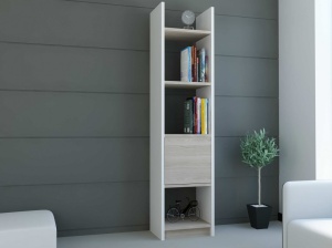 Könyvespolc, Esbi 103, fehér, cordoba