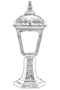 Kültéri fali lámpa, 68185, barna, 50x20 cm - Img 2