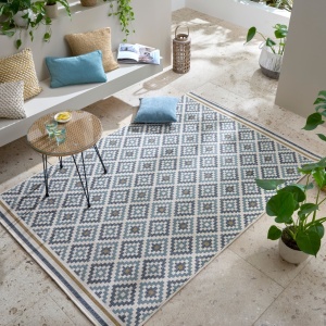 Kültéri szőnyeg, Zia Trellis, Flair Rugs, kék, 200x290 cm