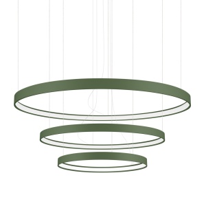 LED-es csillár, Rio 3, 3000K, olíva, 110x110x150 cm