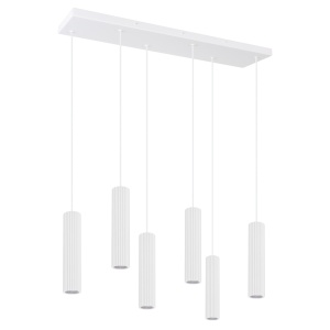 LED-es függőlámpa 4000K, Ivar 6L, fehér, 80x20x200 cm