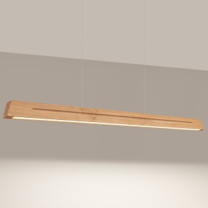 LED-es függőlámpa 4000K, Skog, tölgy, 150x5.5x210 cm - Img 3
