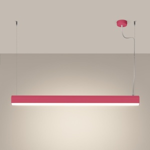 LED-es függőlámpa, Farge, 4000K, rózsaszín, 120x8x150 cm - Img 3