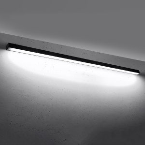 LED fali lámpa, Pinne, 4000K, fekete, 200x6x6 cm - Img 3