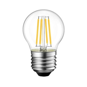 LED izzó, G45, 6W 2700K E27, átlátszó, 6.4x6.4x14.7 cm