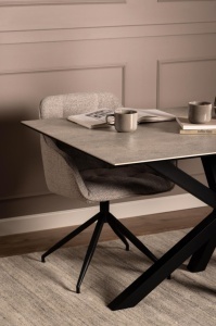 Masa dining Heaven, Gri, 75.5x160x90 cm - Img 3