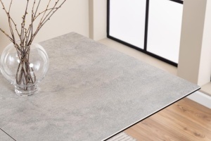 Masa dining Irwine, Gri, 76x210x90 cm - Img 2