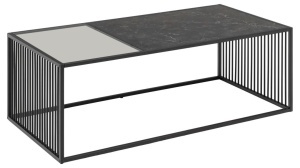 Masuta de cafea Strington, Negru, 40x120x60 cm - Img 8