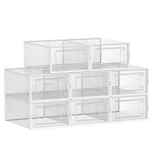 Műanyag cipőtároló, Songmics, fehér, 33.3x23x14 cm - Img 2