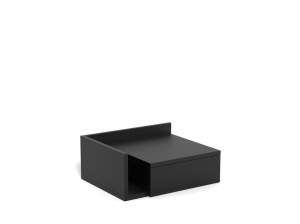 Noptiera Ashlan, Negru, 16.5x40x32 cm - Img 2