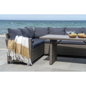 Pled decorativ Sindra, Negru, 170x130 cm - Img 3