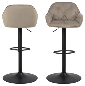 Scaun de bar Brooke, Bej, 109x52x52 cm - Img 4