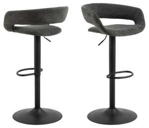 Scaun de bar Grace, Gri, 101x54.5x48.5 cm - Img 3