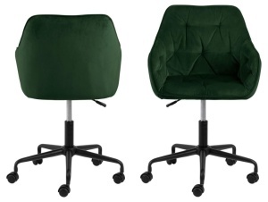 Scaun de birou Brooke, Verde, 88.5x59x58.5 cm - Img 3