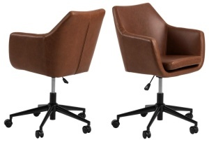 Scaun de birou Nora V1, Maro, 91x58x58 cm - Img 2