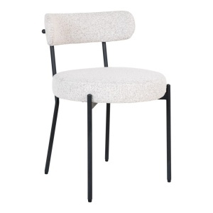 Scaun dining Badalona, Alb, 57x49x72.5 cm - Img 5