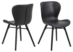 Scaun dining Batilda -A1 V1, Negru, 82.5x47x53 cm - Img 6