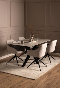 Scaun dining Brooke, Bej, 82x57x54.5 cm - Img 4