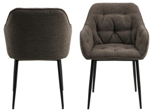 Scaun dining Brooke, Gri, 83x58x55 cm - Img 4