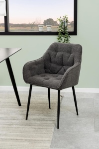 Scaun dining Brooke V4, Gri, 83x58x55 cm