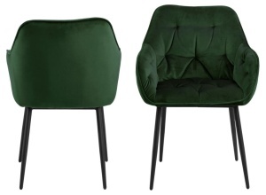 Scaun dining Brooke, Verde, 83x58x55 cm - Img 6