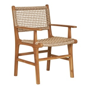 Scaun dining cu brate Derby, Natural, 56x57x90 cm - Img 5