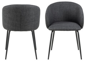 Scaun dining Eleanor, Gri, 79x55.5x55 cm - Img 5