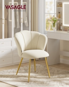 Scaun dining Laela, Crem, 62.5x60x80 cm - Img 2