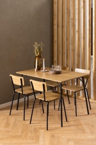 Scaun dining Peru, Natural, 75x45.6x52.5 cm