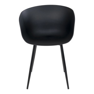 Scaun dining Roda, Negru, 56x55x78 cm - Img 4