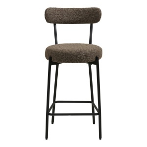 Scaun inalt pentru insula de bucatarie Badalona, Maro, 46x39x90 cm - Img 4