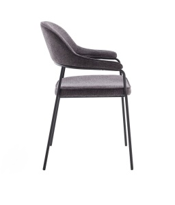 Scaun KINDERSLEY, Gri inchis, 57x85x57 cm - Img 3