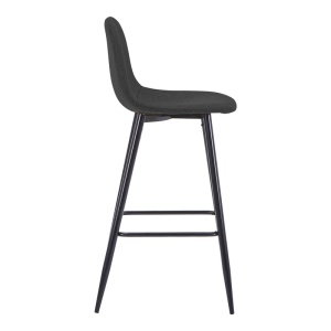 Scaun tip bar Bella, Negru, 41.5x49x98 cm - Img 3