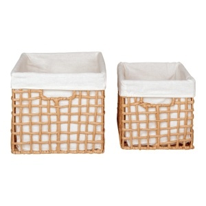 Set 2 piese Cosuri decorative Bustelo, Natural, 35x25x22 cm - Img 3