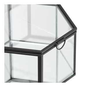 Set 2 piese Cutii decorative, Negru, 14.5x16x8.5 cm - Img 2