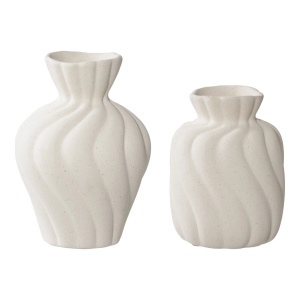 Set 2 piese Vaze decorative, Alb, 10.5x11x15 cm - Img 5