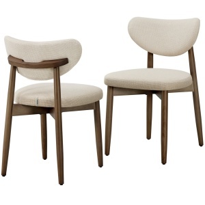 Set de 2 scaune Vasagle, Mazie, Bej Cappuccino, 50x51x82 cm