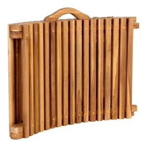 Sezlong reglabil pentru piscina Arrieta, Natural, 160x50x25 cm - Img 3