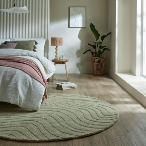 Szőnyeg kerek, Mesmerise, Flair Rugs, zöld, 160x160 cm