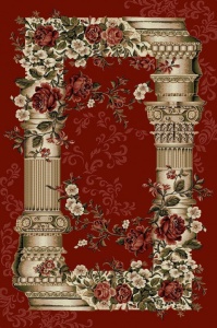 Szőnyeg, klasszikus, oszlopos, Lotos, piros, 200x300 cm