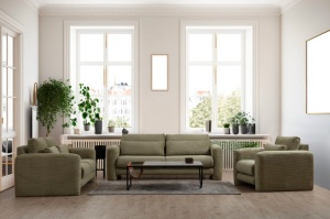 3-személyes kanapé, Lily, zöld - Img 2