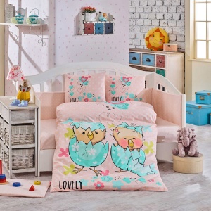 Ágyneműhuzat, Bebe Lovely, lazac, Pamut poplin