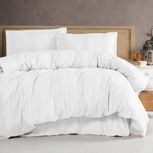 Ágyneműhuzat-garnitúra 4 részes, Arakis V7 White, jacquard