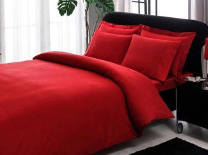 Ágyneműhuzat, Premium Basic Stripe, Piros, 100% pamut
